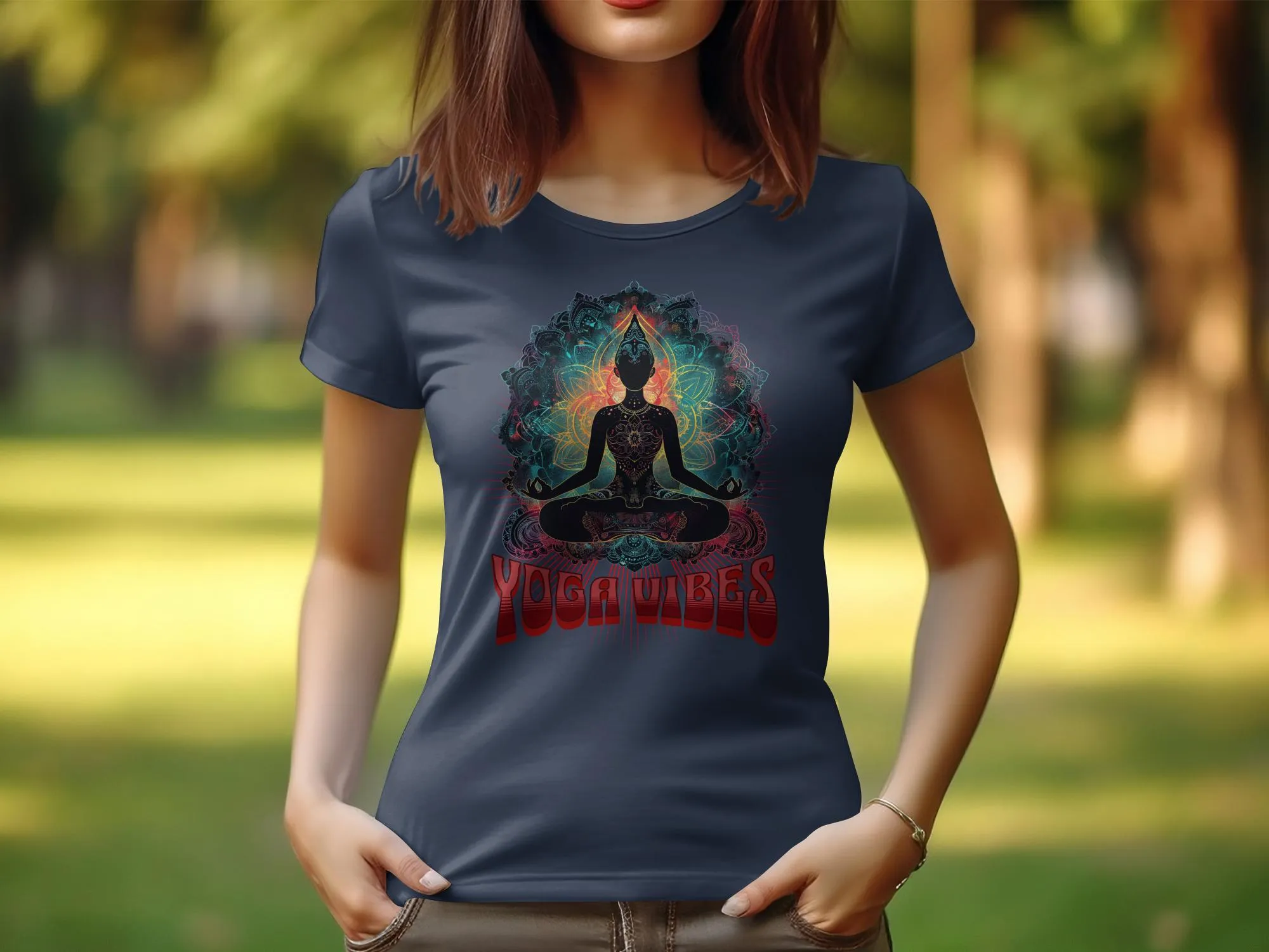 Womens Yoga Design T-Shirt, Zen Tee, Yoga Vibes Shirt, Mandala Meditation Tee, Spiritual Yoga Top, Relaxing Zen Shirt for Women #20