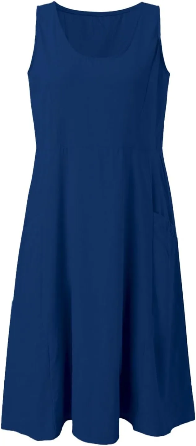XOWRTE Summer Tank Dresses for Women 2025 Loose Beach Vacation Clothes Casual Sleeveless Linen Women Dresses for