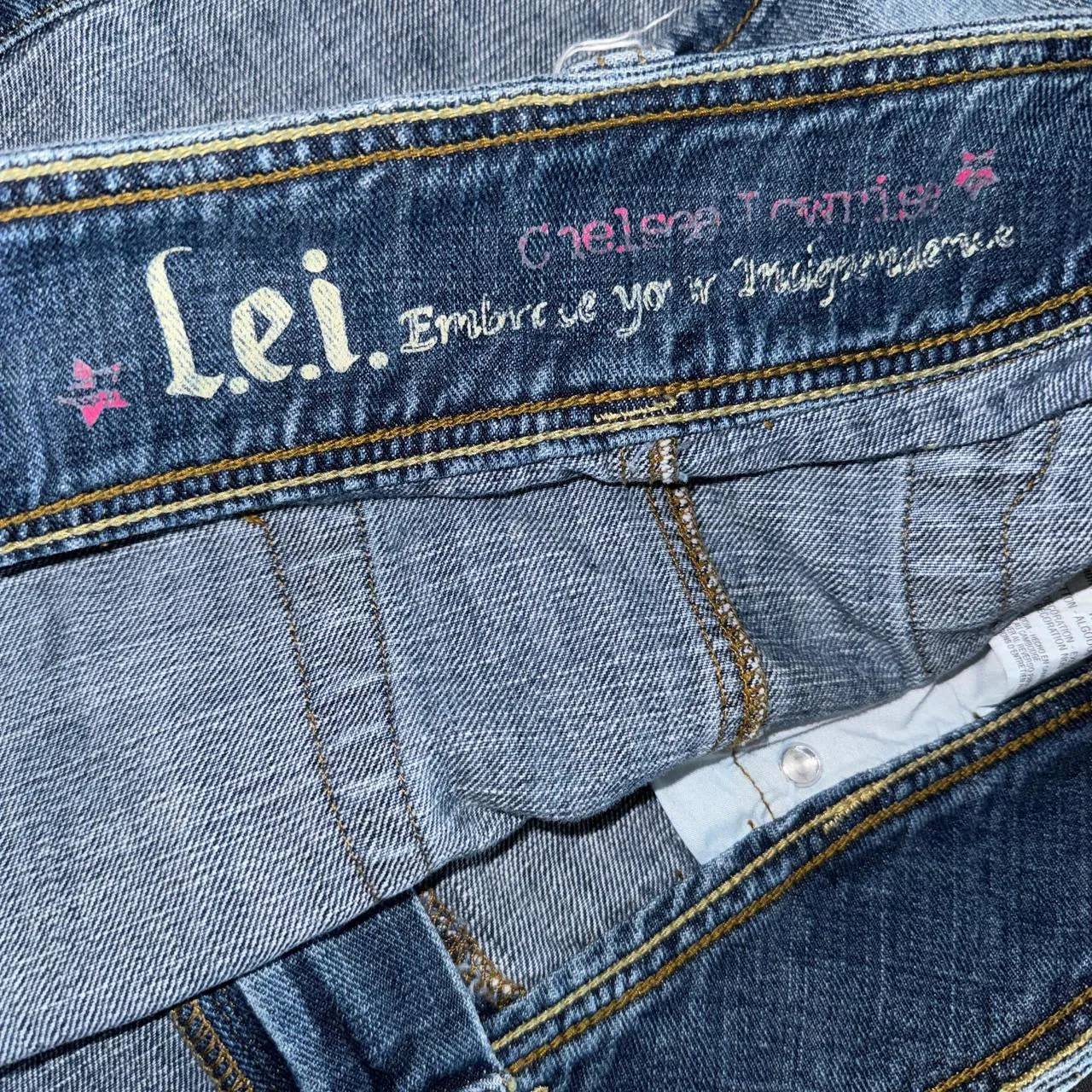 Y2K Faded Denim Low Rise Mini (XL)