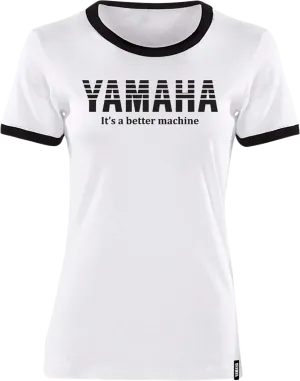 YAMAHA APPAREL Women's Yamaha Vintage T-Shirt - White/Black - Large NP21S-L1793-L