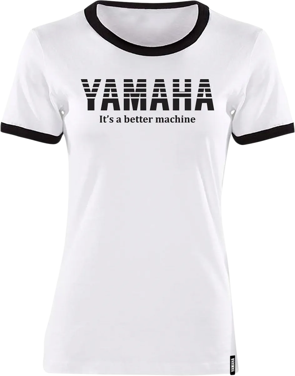 YAMAHA APPAREL Women's Yamaha Vintage T-Shirt - White/Black - Large NP21S-L1793-L