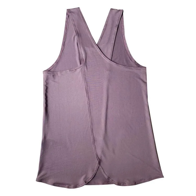 Yoga Europe Cross Bare Back Jogging Fitness Tops Women Sleeveless Sporty Tank Top Activewear