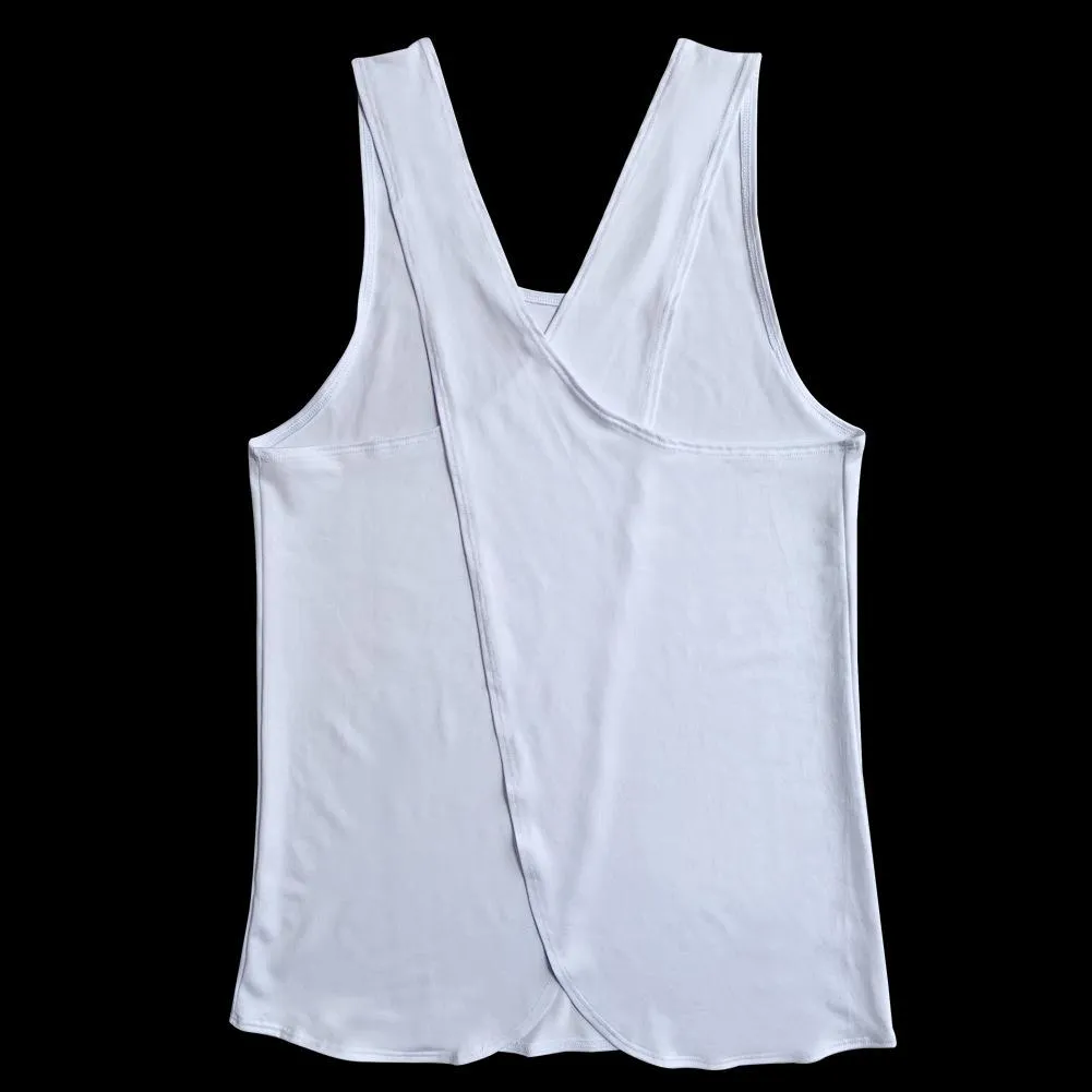 Yoga Europe Cross Bare Back Jogging Fitness Tops Women Sleeveless Sporty Tank Top Activewear