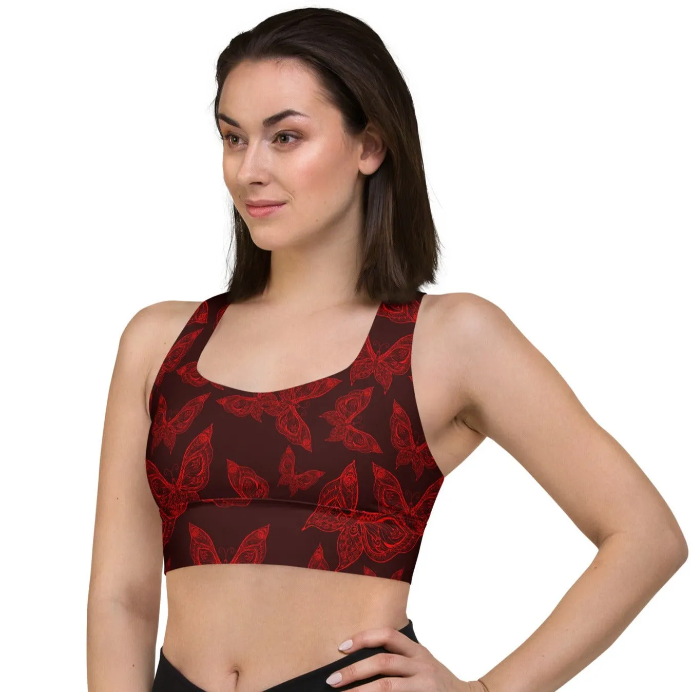 Yoga Fashion Longline Sports Bra, lioness-love