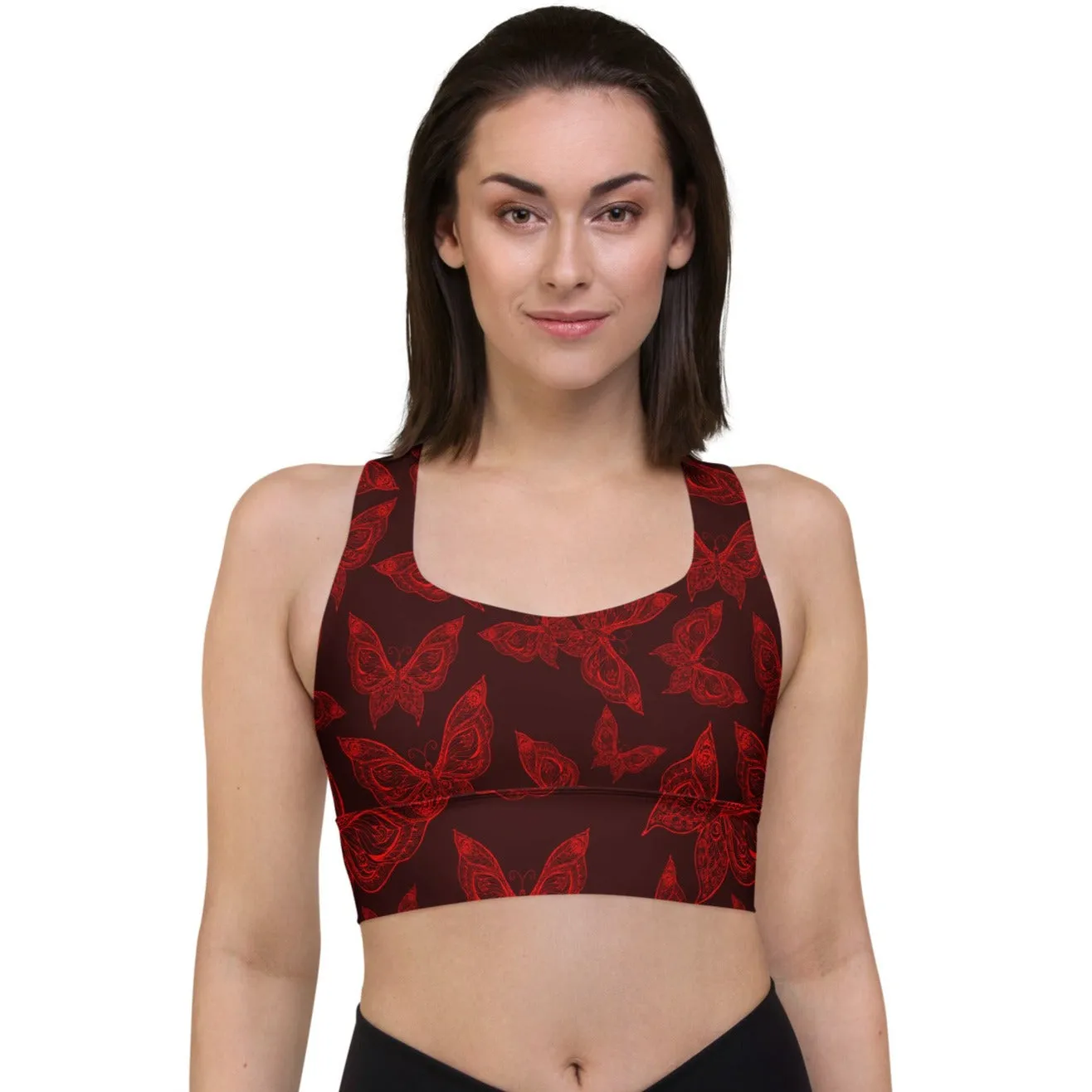 Yoga Fashion Longline Sports Bra, lioness-love