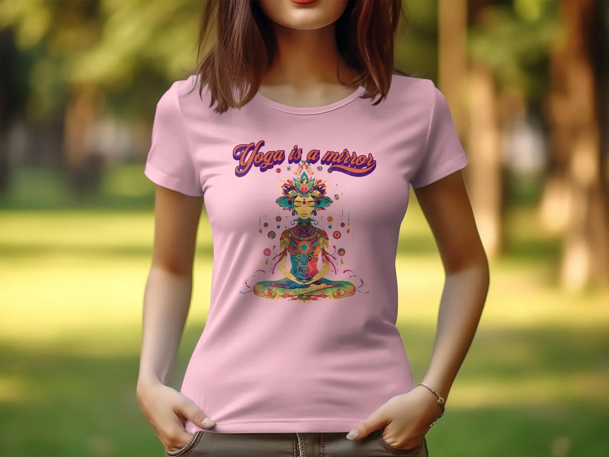 Yoga Is A Mirror T Shirt,Womens Yoga Design Tee, Zen Meditation Top, Spiritual Yoga Shirt, Boho Yoga Tee, Fitness Yoga Apparel #25