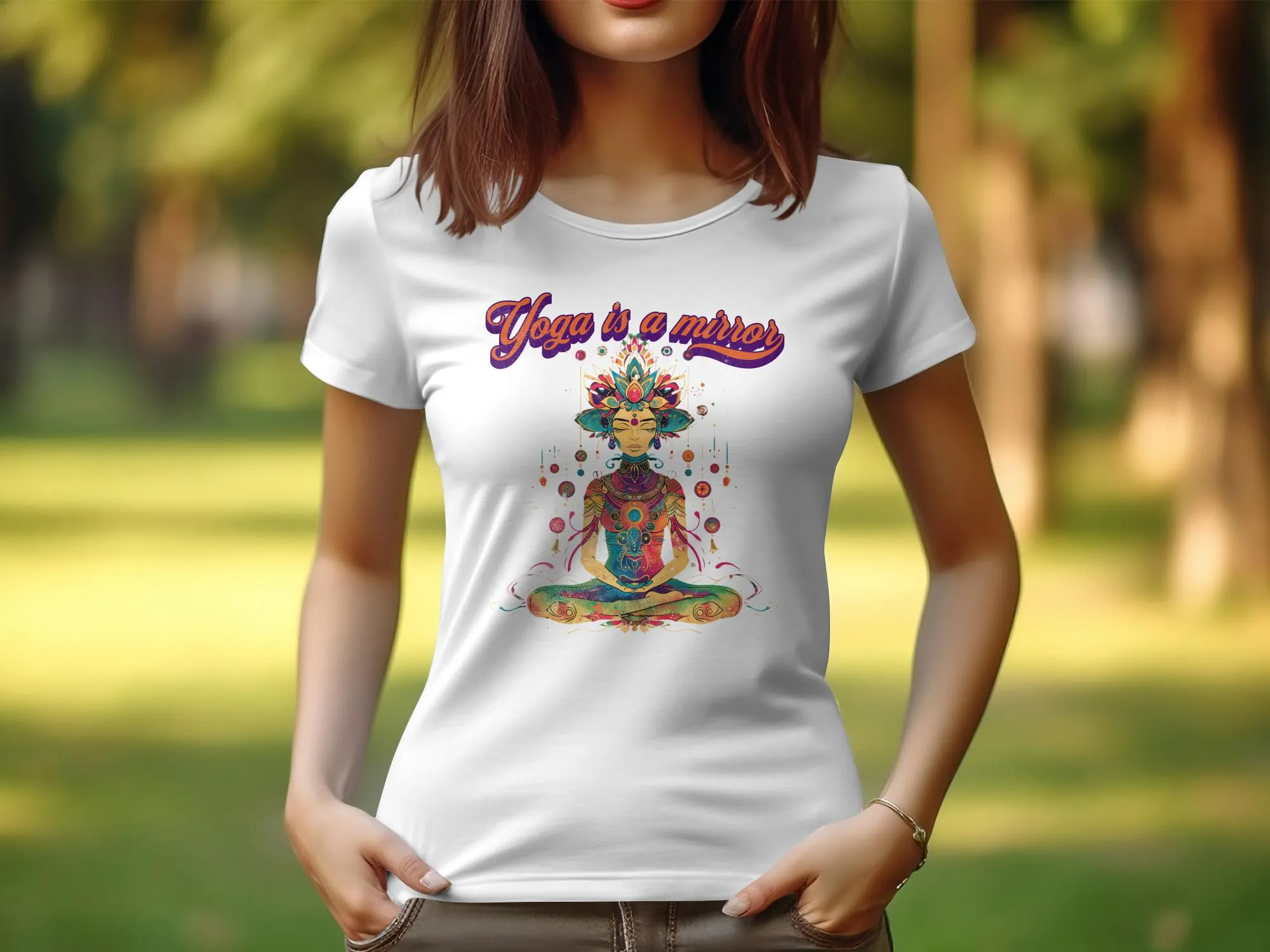 Yoga Is A Mirror T Shirt,Womens Yoga Design Tee, Zen Meditation Top, Spiritual Yoga Shirt, Boho Yoga Tee, Fitness Yoga Apparel #25