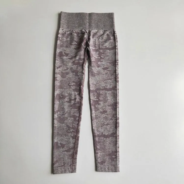 Yoga Net Red High Waist Hip Lift Compression Camouflage Fitness Pants
