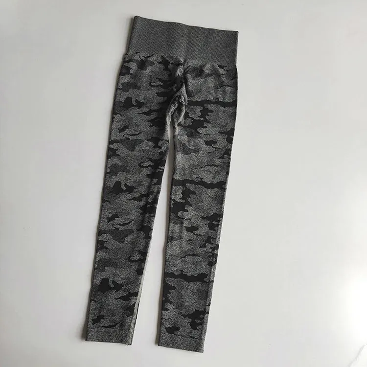 Yoga Net Red High Waist Hip Lift Compression Camouflage Fitness Pants