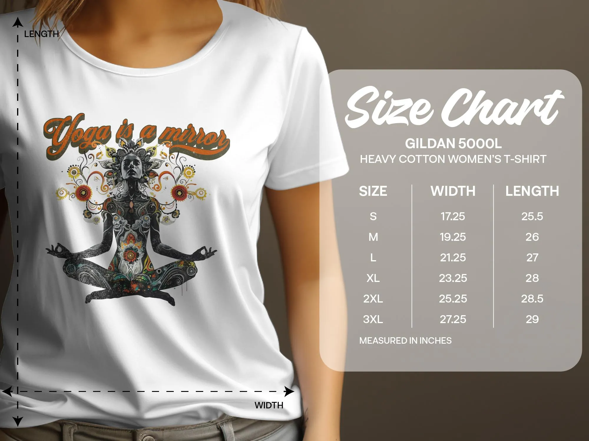 Yoga T Shirt for Women, Zen Tee Yoga Design, Mirror Yoga Art T Shirt, Gift for Yoga Lovers, Artistic Yoga Top for Women #24