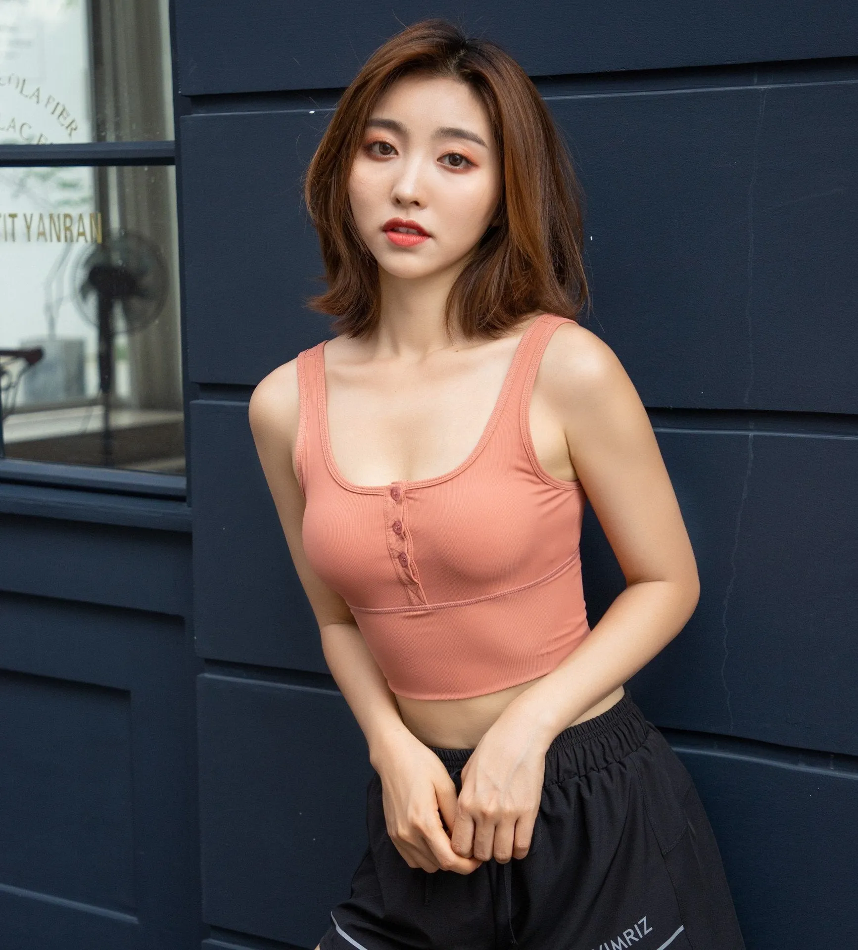 Yoga Tank Top Sporty Innerwear Women Solid Colored Jogging Flattering Fitness Activewear