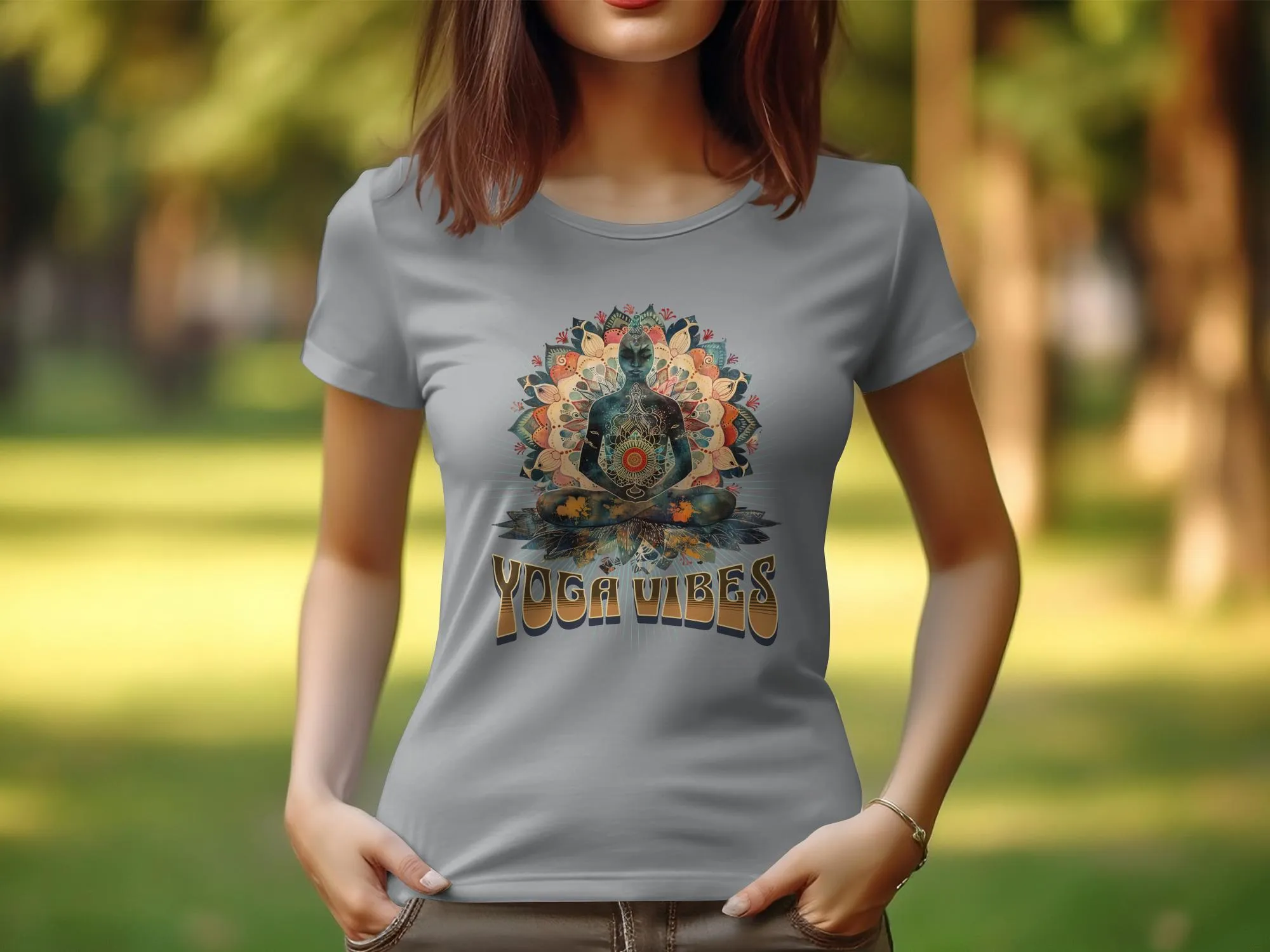 Yoga Vibes T-Shirt for Women, Zen Tee for Meditative Minds, Yoga Design Tshirt, Relaxed Fit, Casual Wear, Mindfulness Top #16