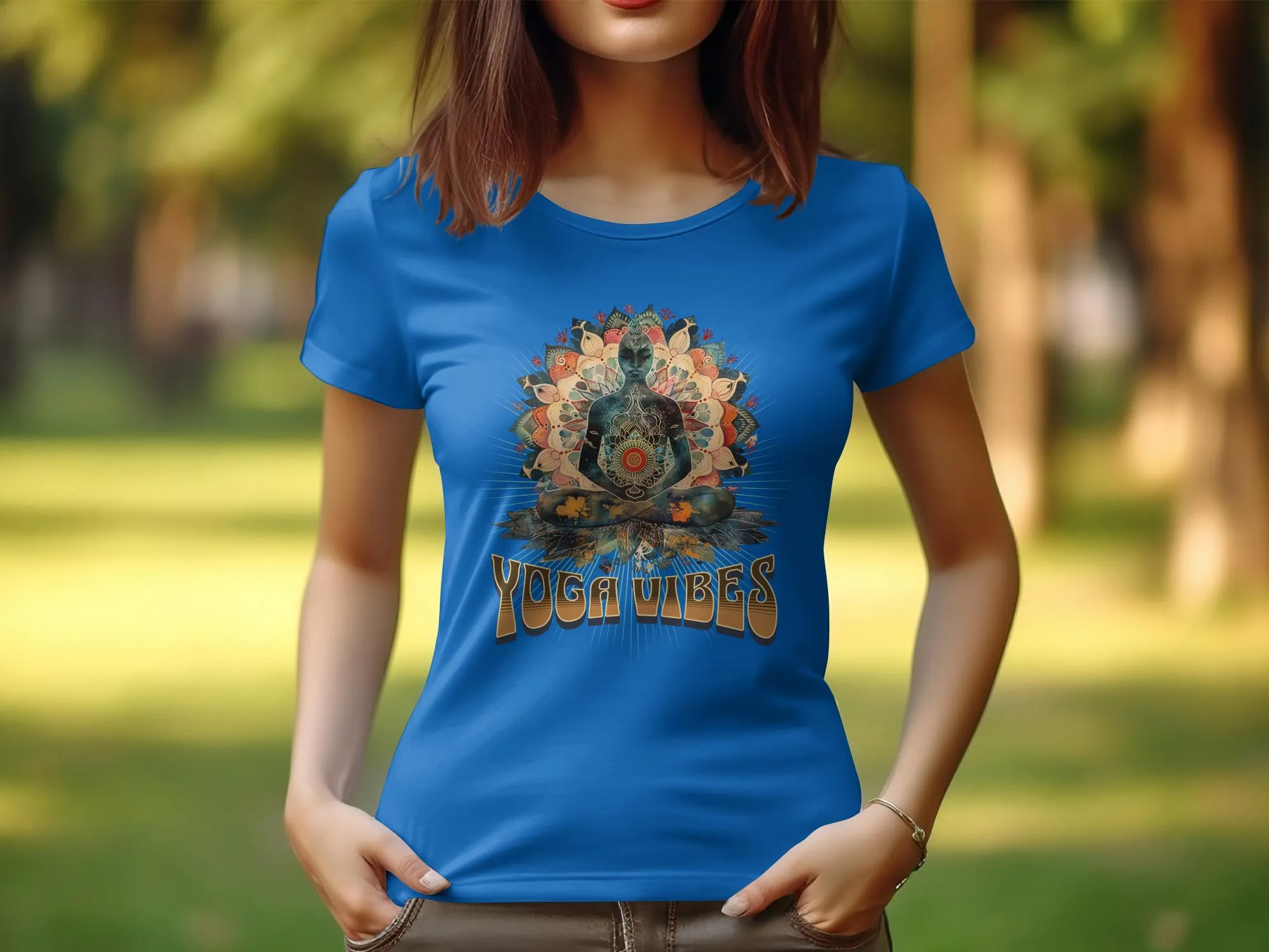 Yoga Vibes T-Shirt for Women, Zen Tee for Meditative Minds, Yoga Design Tshirt, Relaxed Fit, Casual Wear, Mindfulness Top #16