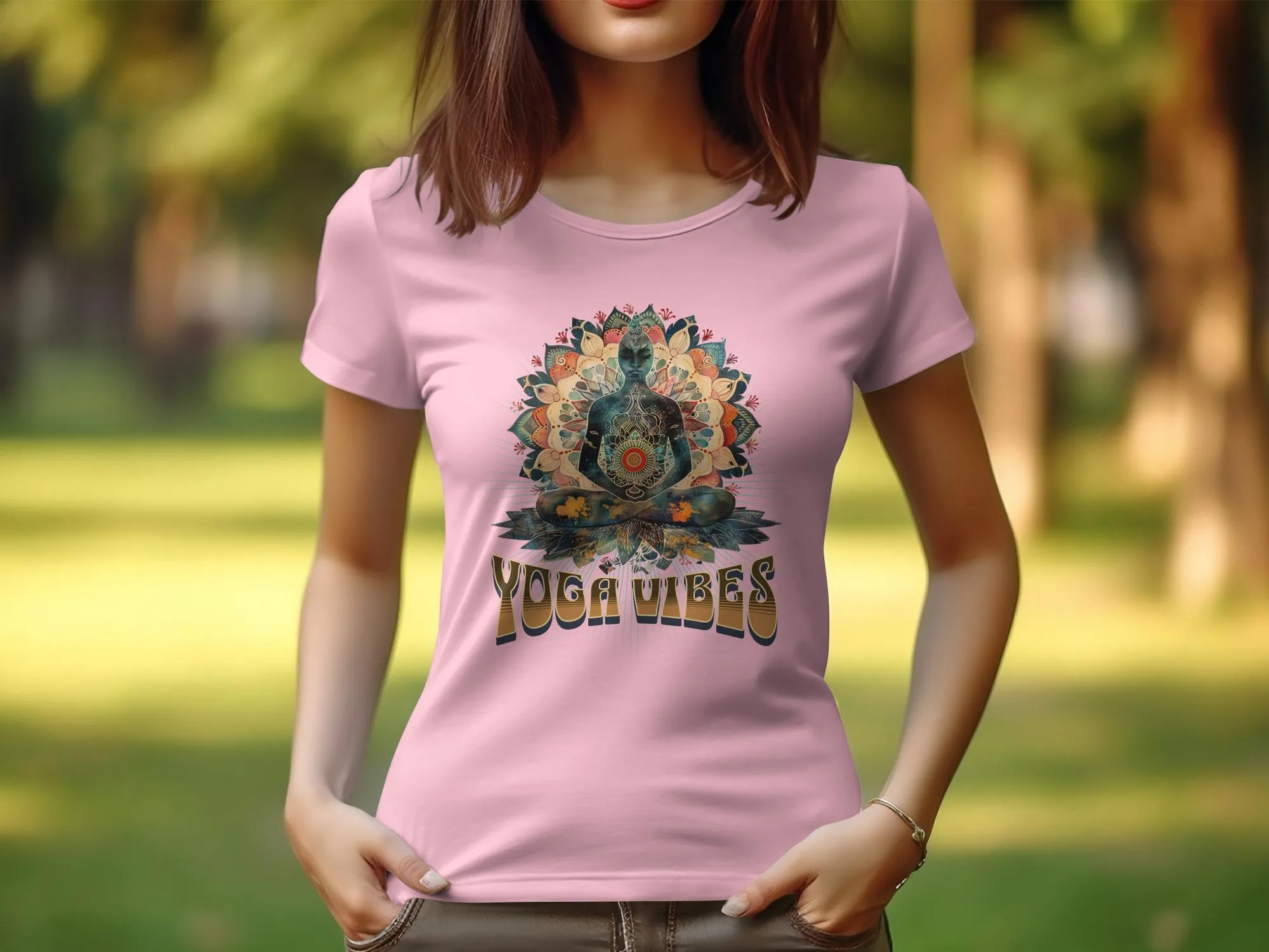 Yoga Vibes T-Shirt for Women, Zen Tee for Meditative Minds, Yoga Design Tshirt, Relaxed Fit, Casual Wear, Mindfulness Top #16