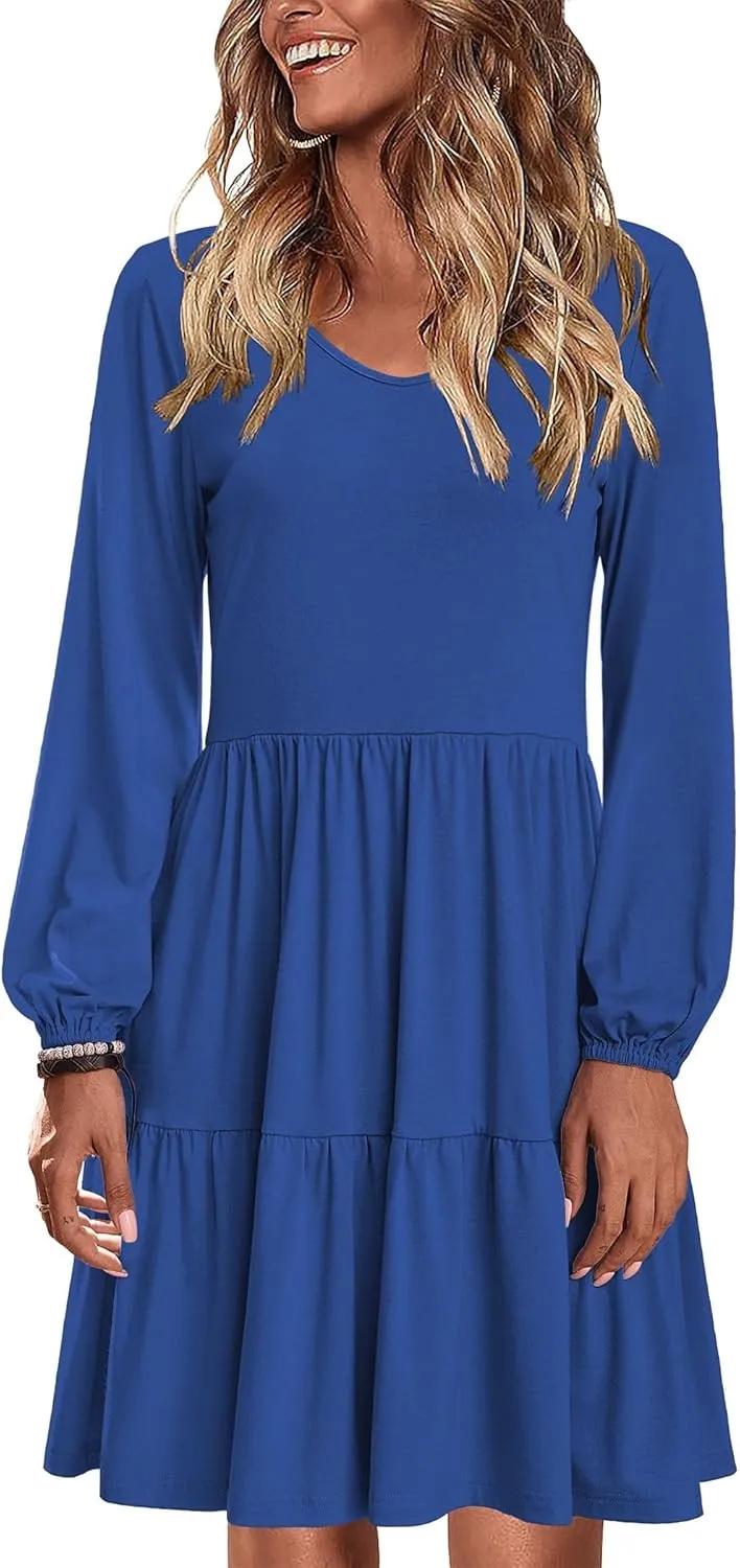 Zeagoo Women's Long-Sleeve V-Neck Winter Dress (DE Only)