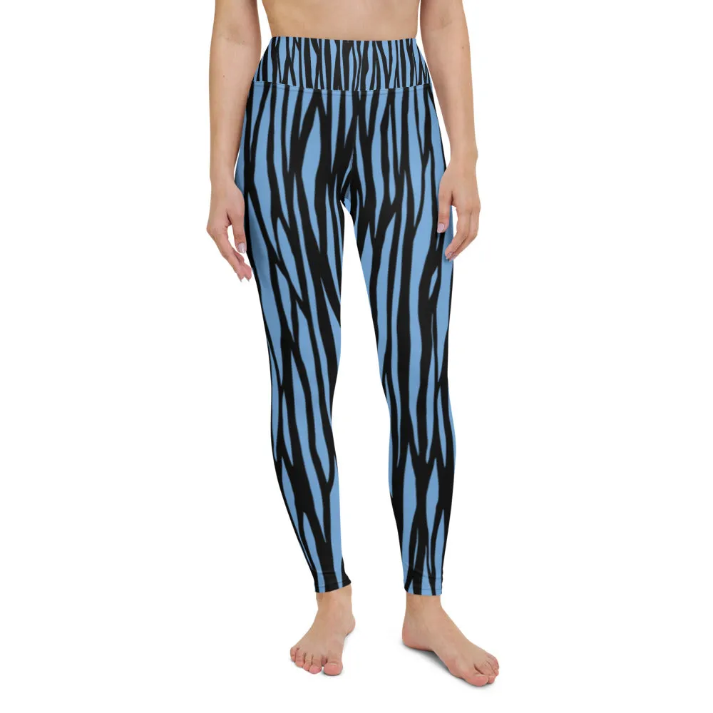 Zebra Print Yoga Leggings - With Pockets