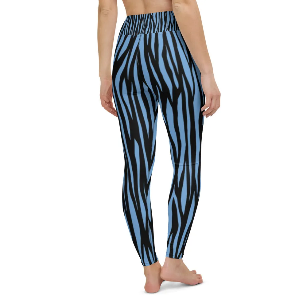 Zebra Print Yoga Leggings - With Pockets